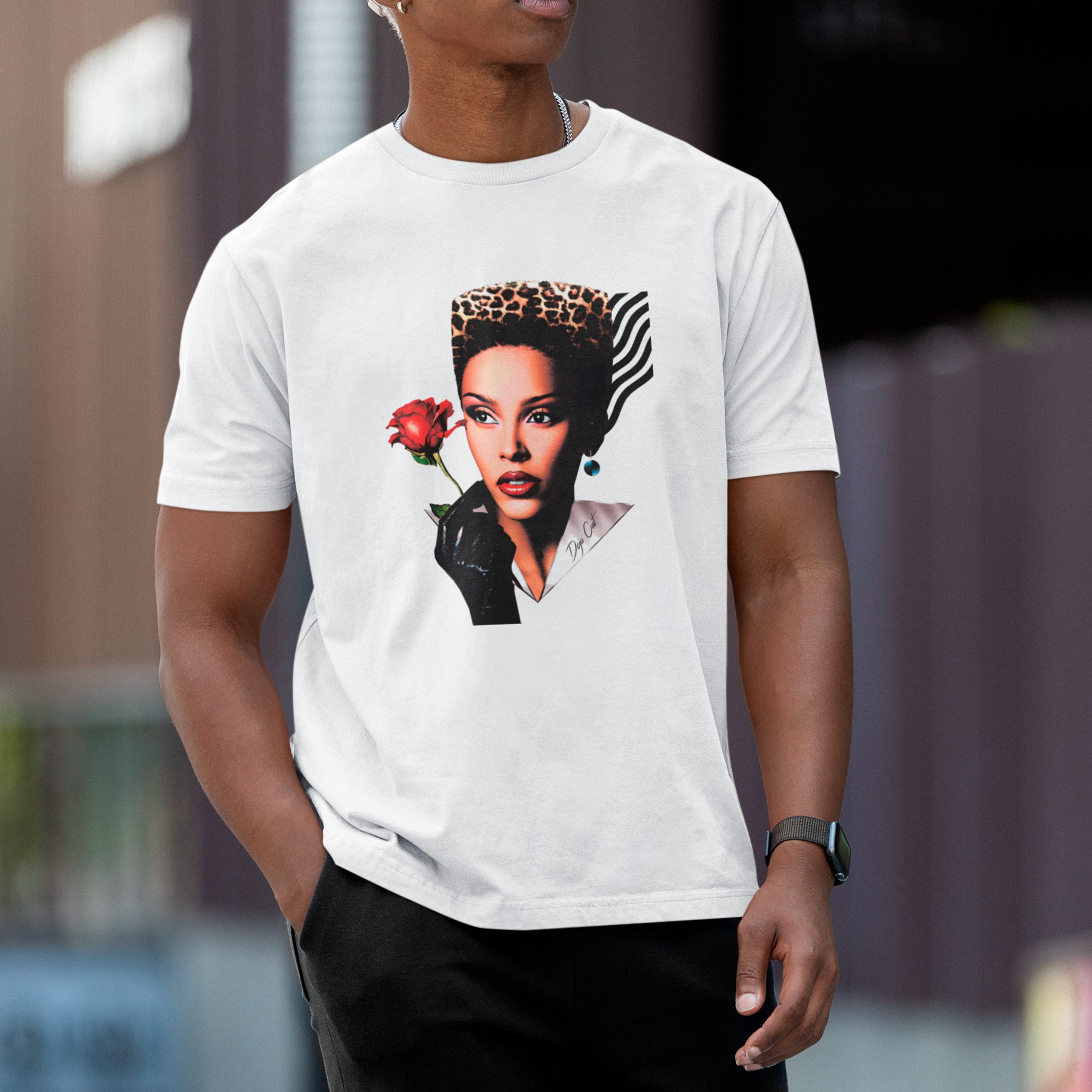 Camiseta Básica Doja Cat Hair Style - Branco