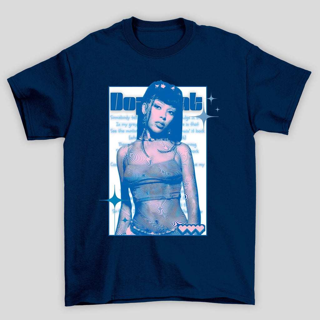 Camiseta Doja Cat Blue Poster azul-marinho