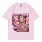 Camiseta Doja Cat Kiss Me More rosa-bebê
