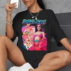 Camiseta Oversized Doja Cat Style - Preto