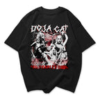 Camiseta Oversized Doja Cat The Scarlet Tour - Preto