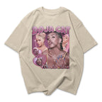 Camiseta Oversized Doja Cat Kiss Me More - Pérola
