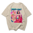 Camiseta Oversized Doja Cat Style - Pérola