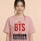 Camiseta BTS Arirang Silhuetas - Rosa (Wonyoung)