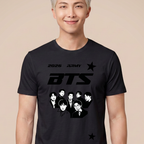 Camiseta BTS 2026 ARMY Cartoon - Preta (RM)
