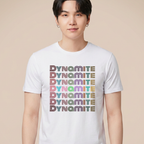 Camiseta BTS Dynamite Tipografia - Branca (Suga)
