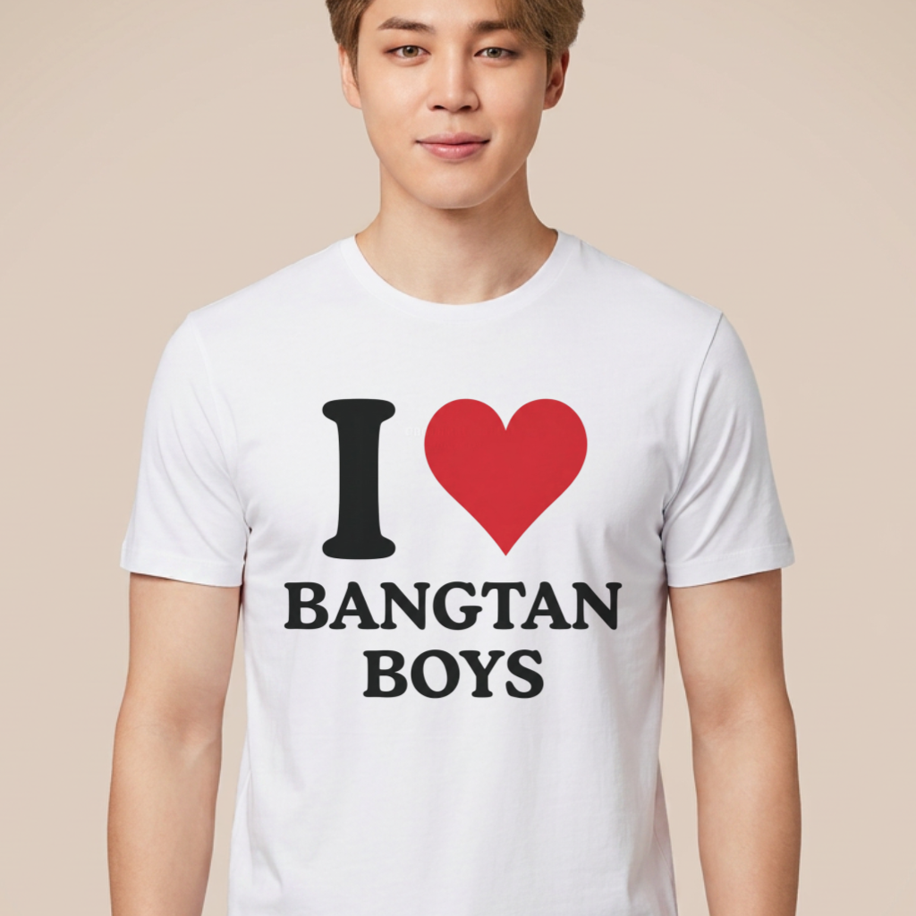 Camiseta I Love Bangtan Boys - Branca (Jimin)