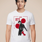 Camiseta BTS J-Hope Pôster - Branca (V)