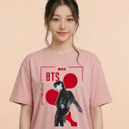 Camiseta BTS J-Hope Pôster - Rosa (Wonyoung)