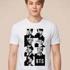 Camiseta BTS Monocromático - Branca (Jimin)
