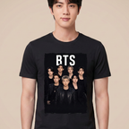 Camiseta BTS Pôster - Preta (Jin)