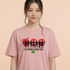 Camiseta BTS World Tour 2026 Brasil - Rosa (Wonyoung)