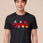 Camiseta BTS World Tour 2026 BT21 - Preta (J-Hope)