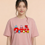 Camiseta BTS World Tour 2026 BT21 - Rosa (Wonyoung)