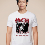Camiseta BTS World Tour 2026 Flame - Branca (V)