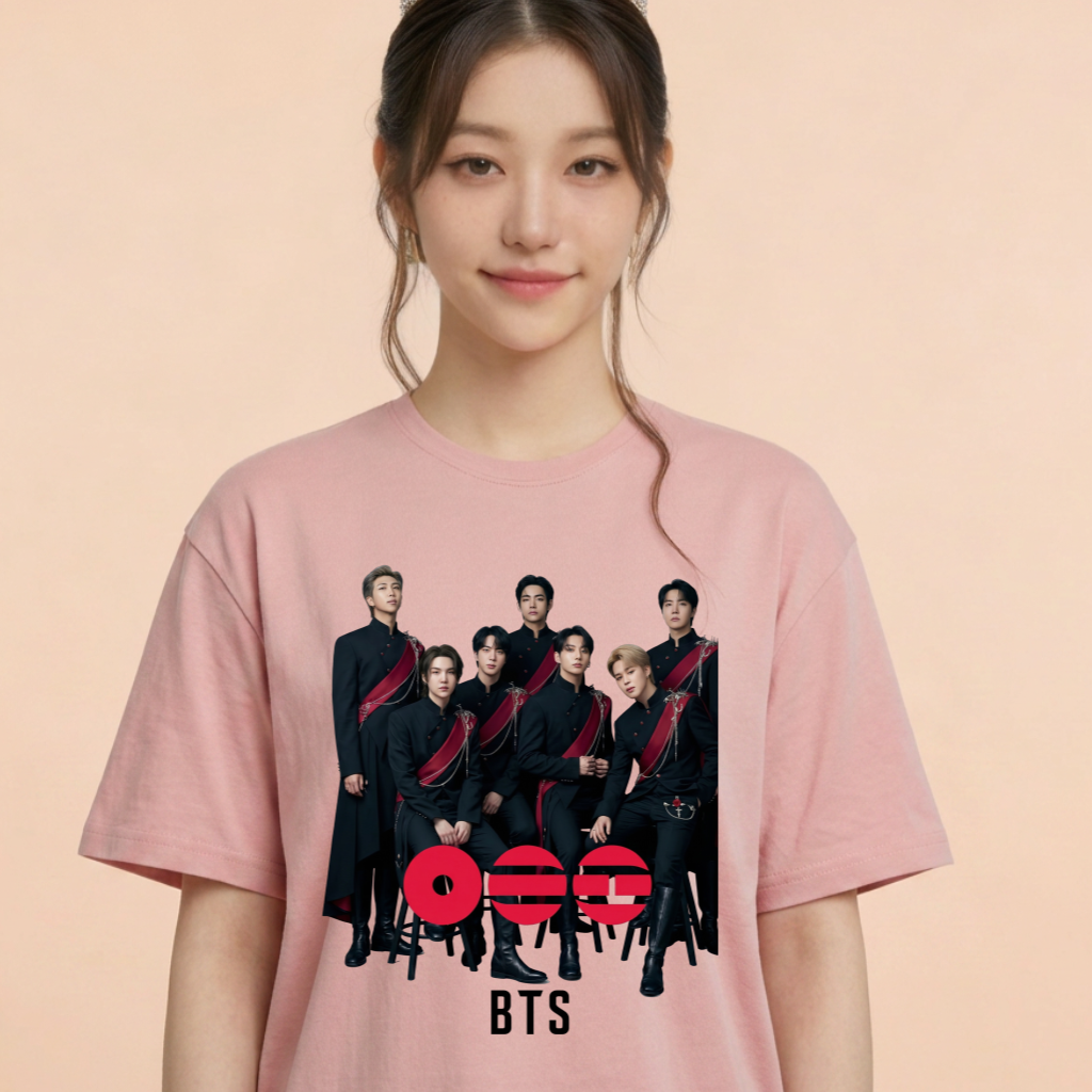 Camiseta BTS World Tour 2026 Uniforme - Rosa (Wonyoung)
