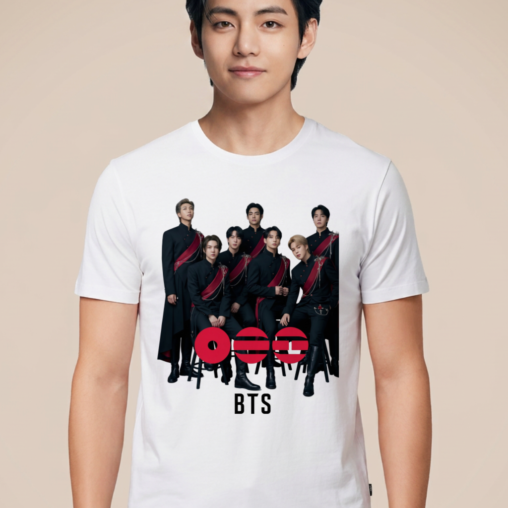 Camiseta BTS World Tour 2026 Uniforme - Branca (V)