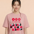 Camiseta BTS World Tour 2026 - Rosa (Wonyoung)