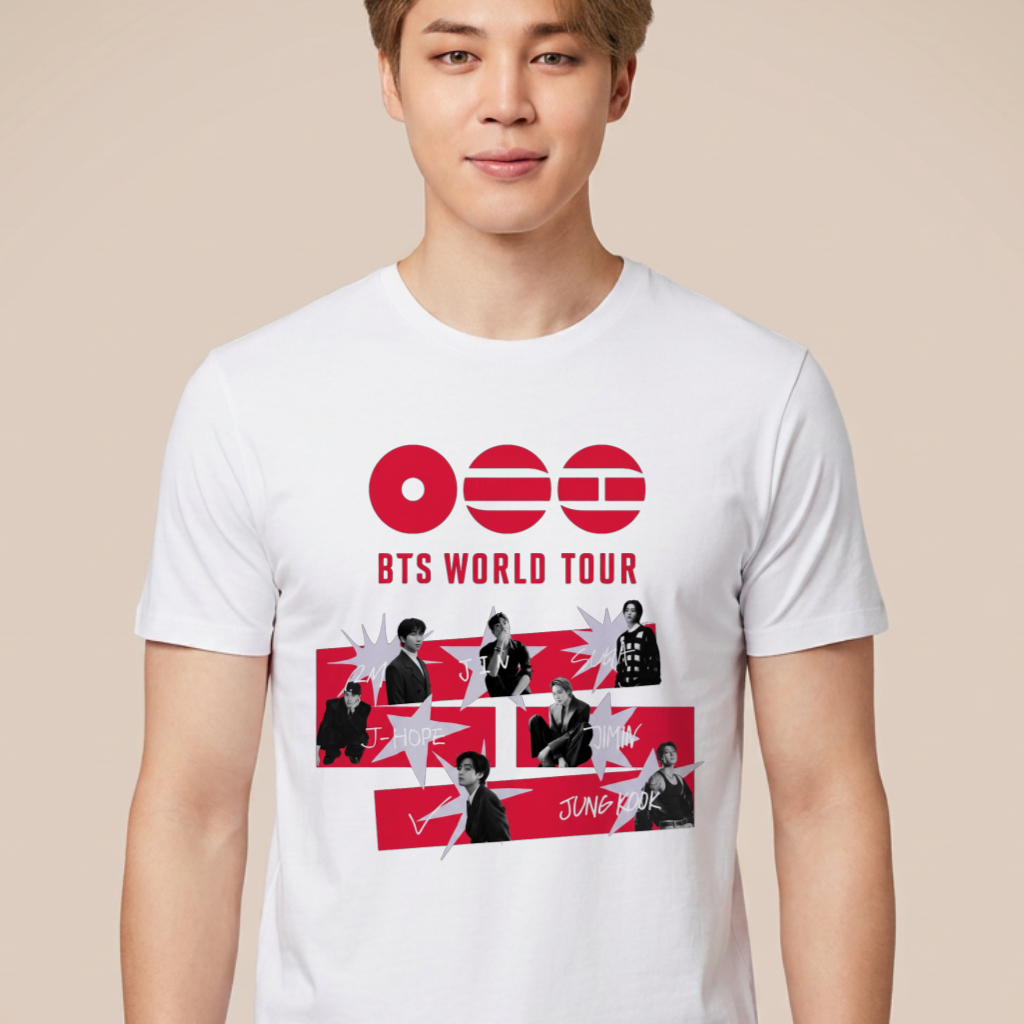 Camiseta BTS World Tour 2026 - Branca (Jimin)