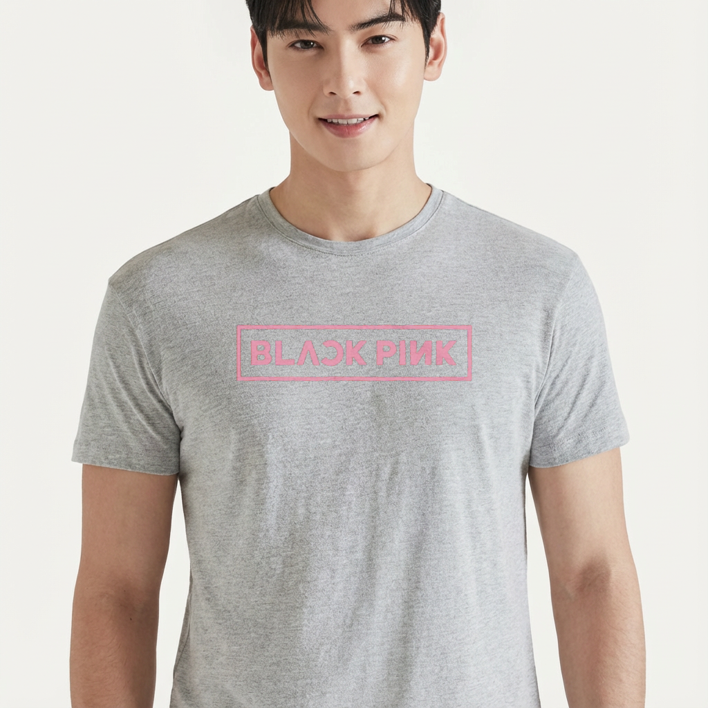 Camiseta Merch Graphic 1 BLACKPINK cinza