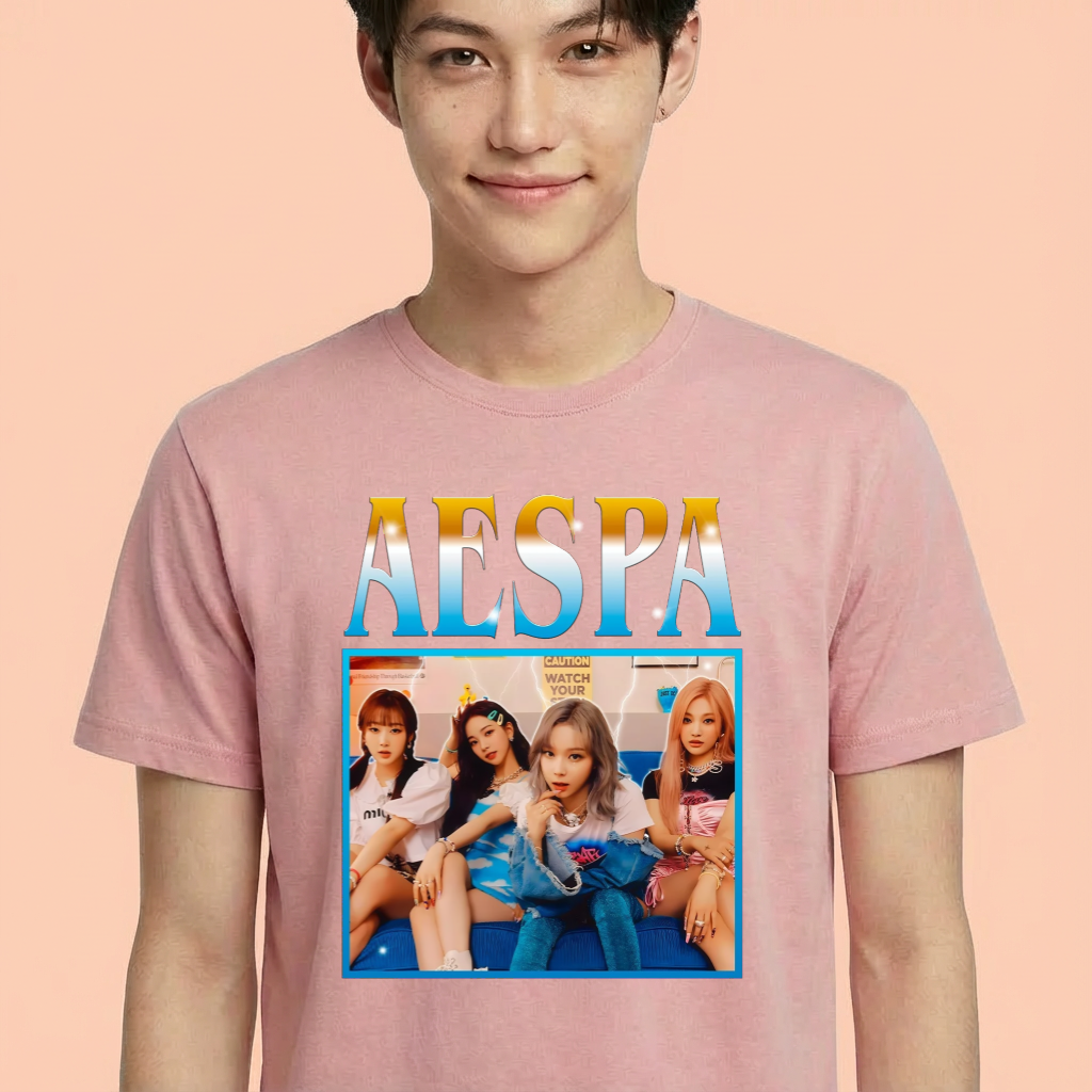 Camiseta Aespa Aesthetic rosa