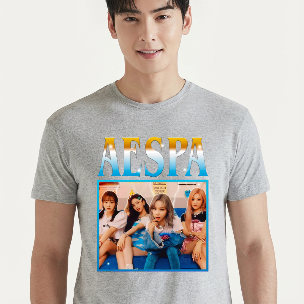 Camiseta camiseta-basica-aespa-aesthetic - Cinza