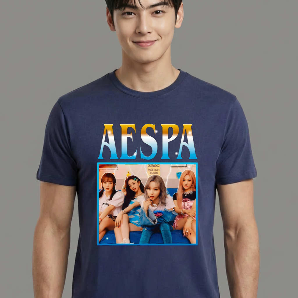Camiseta camiseta-basica-aespa-aesthetic - Azul