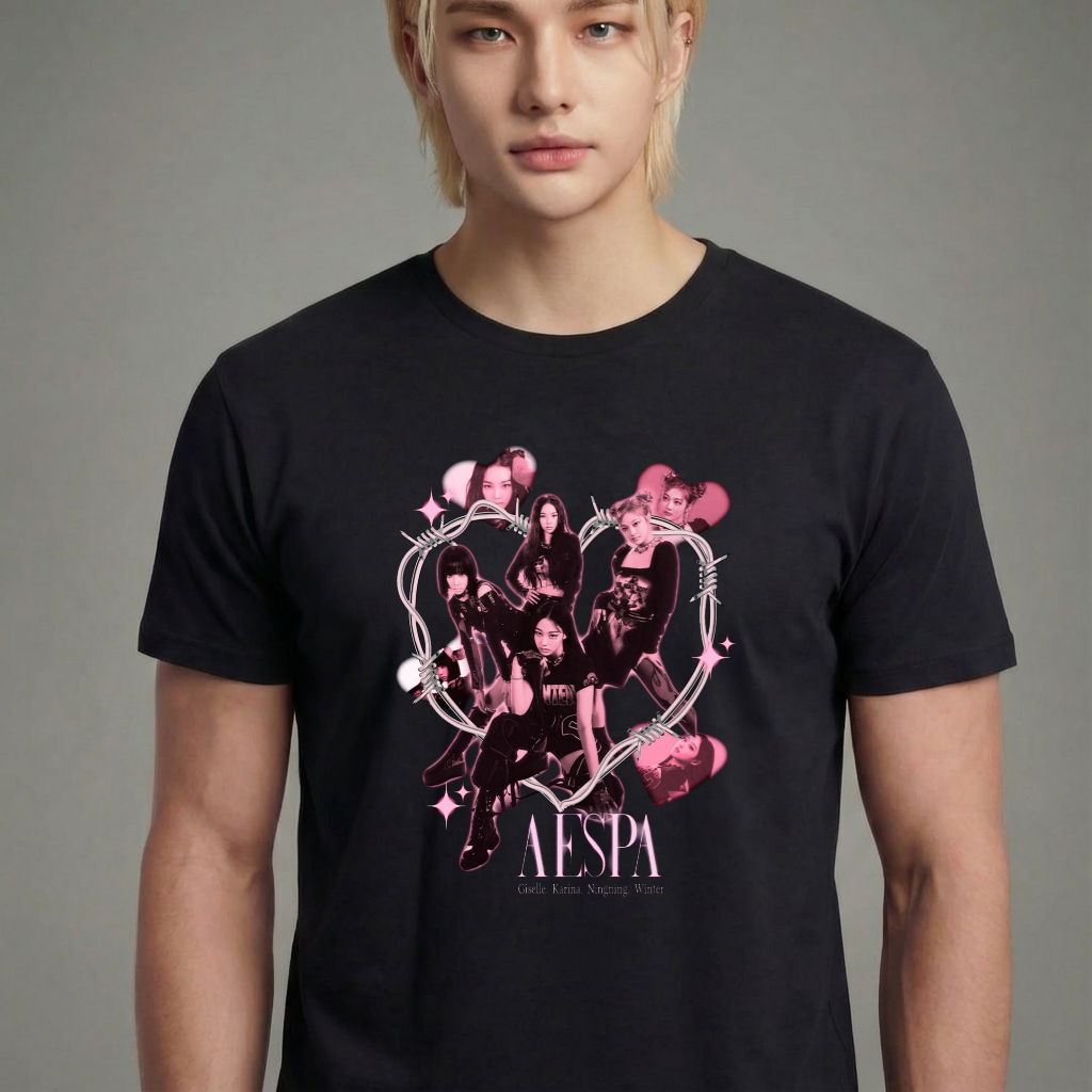 Camiseta Aespa Chrome preta