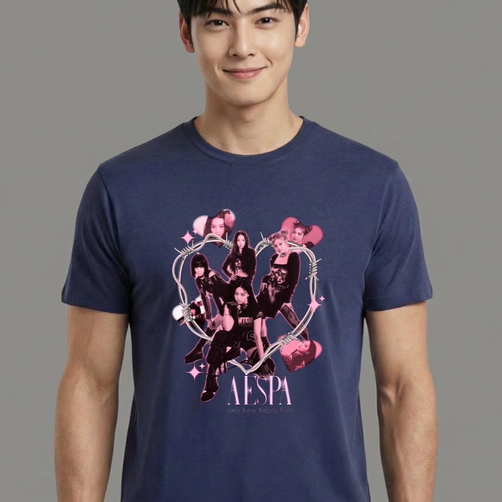 Camiseta camiseta-basica-aespa-chrome - Azul