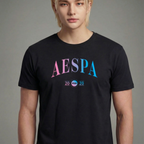 Camiseta Aespa College preta