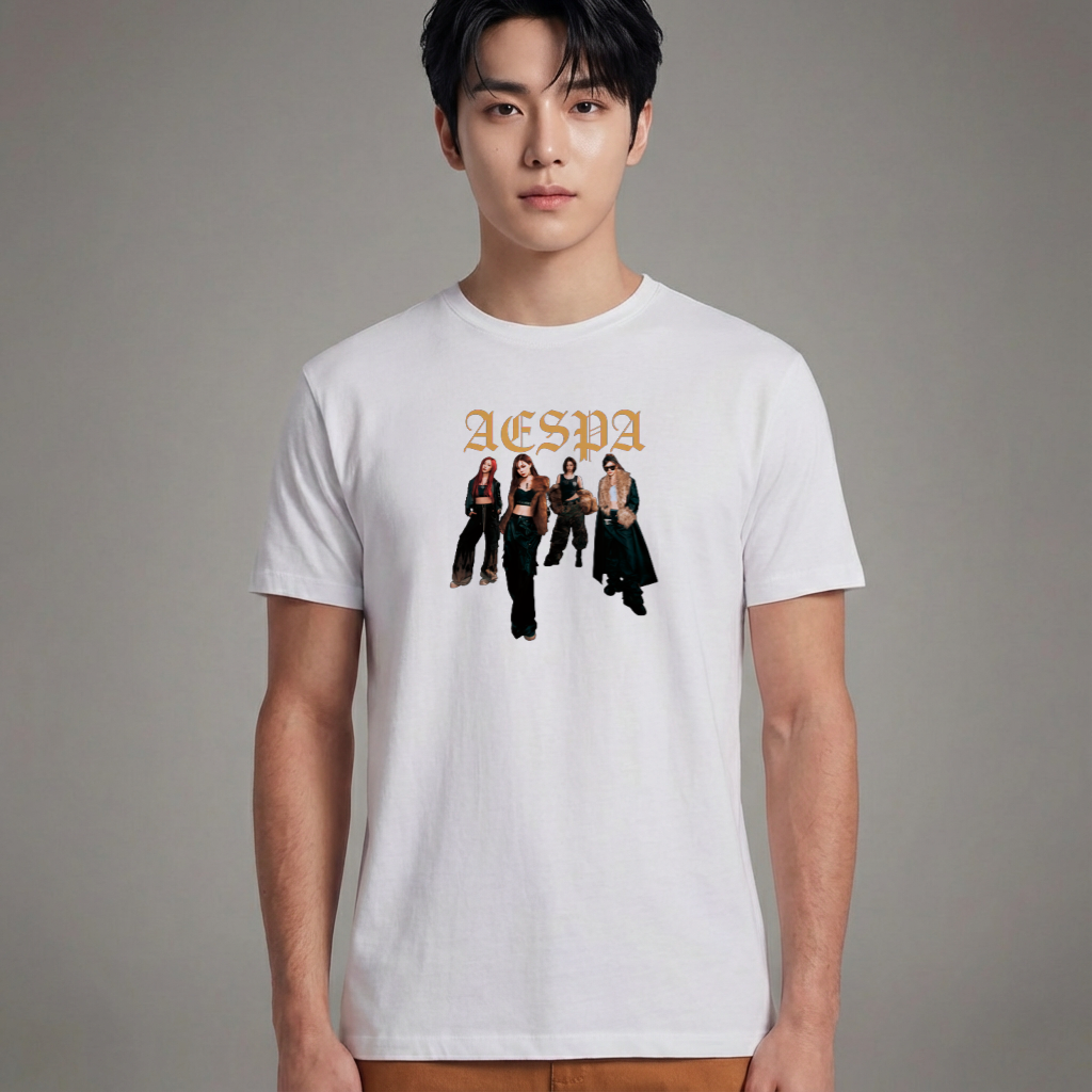 Camiseta Básica Aespa Dirty Work Concept - Branca