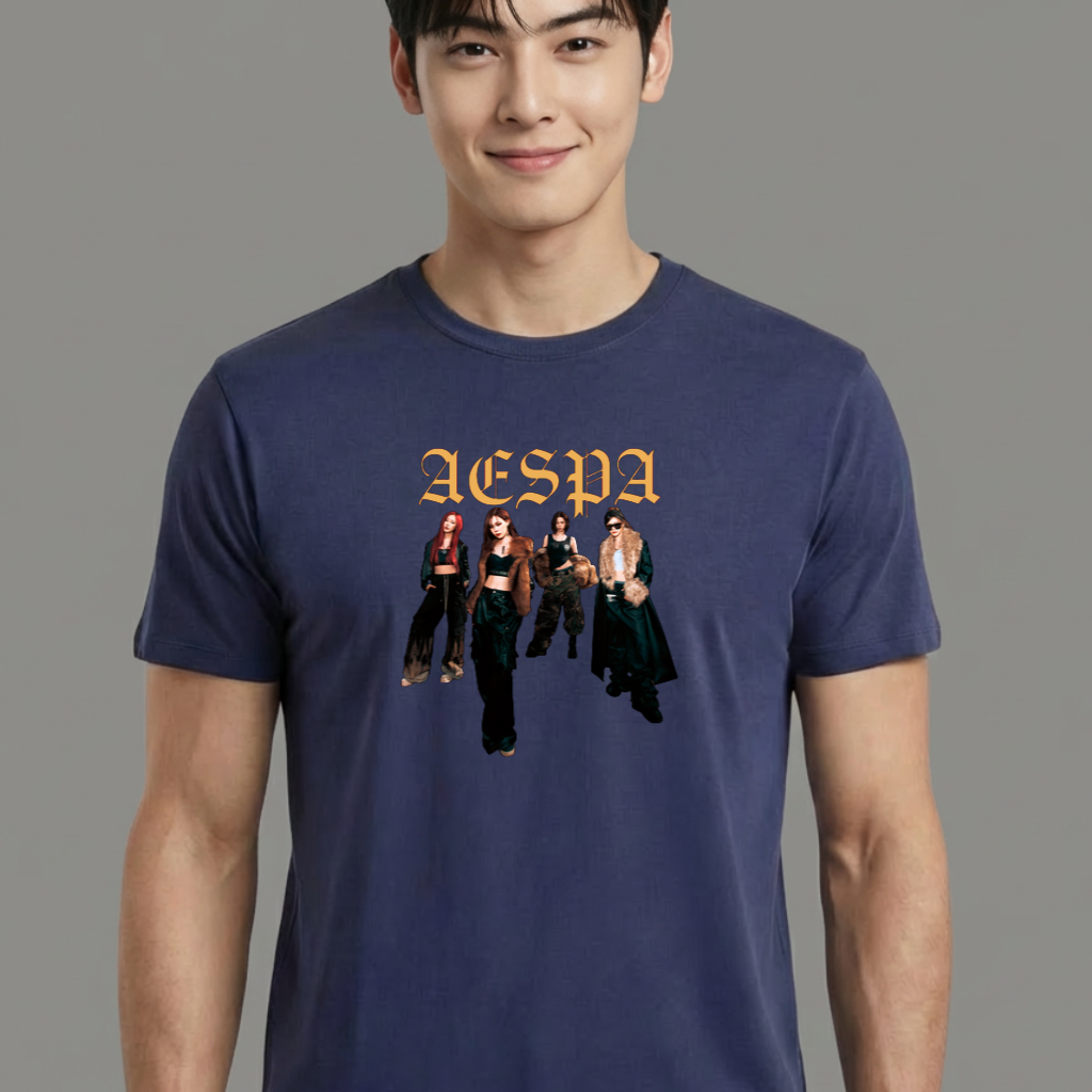 Camiseta camiseta-basica-aespa-dirty-work-concept - Azul