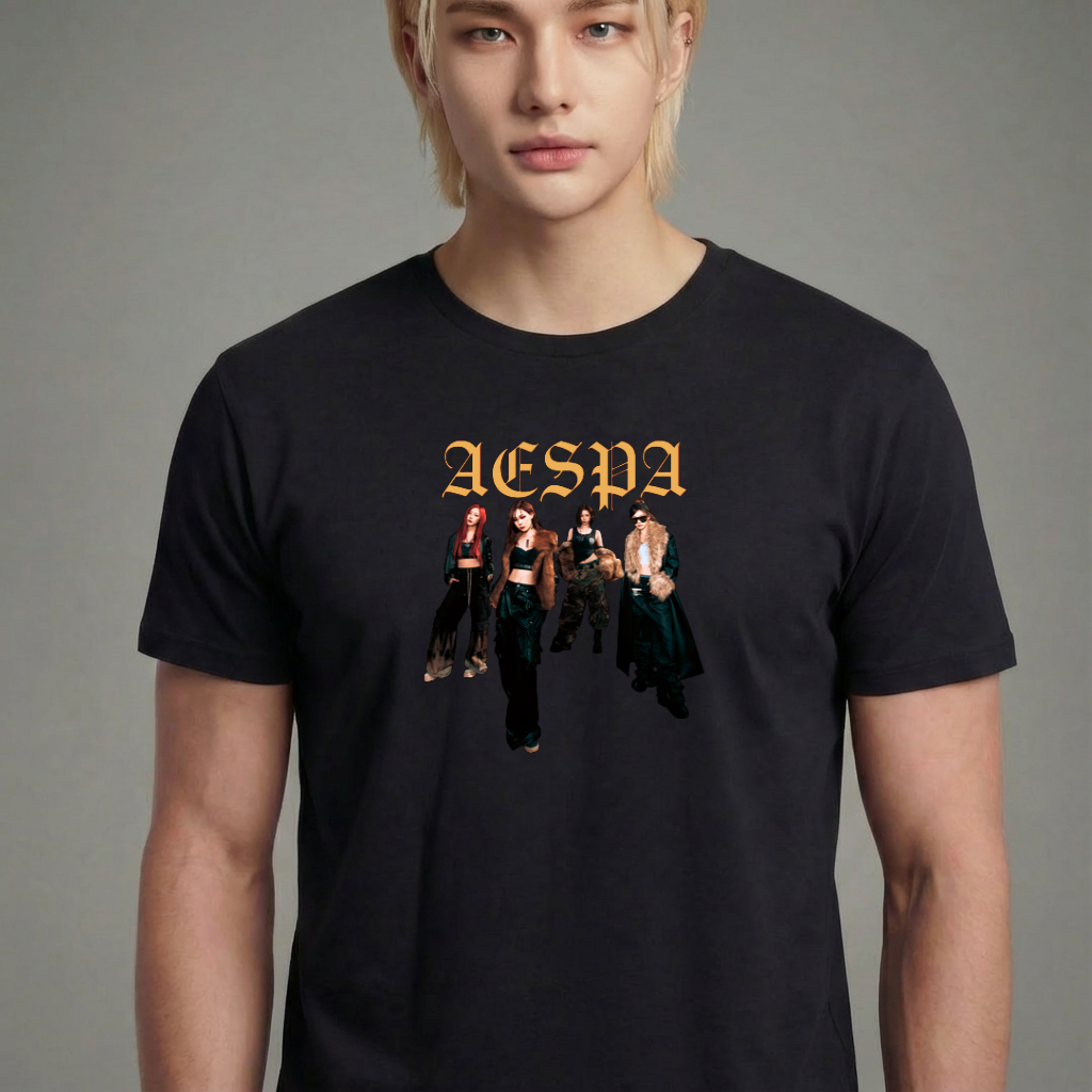 Camiseta camiseta-basica-aespa-dirty-work-concept - Preta