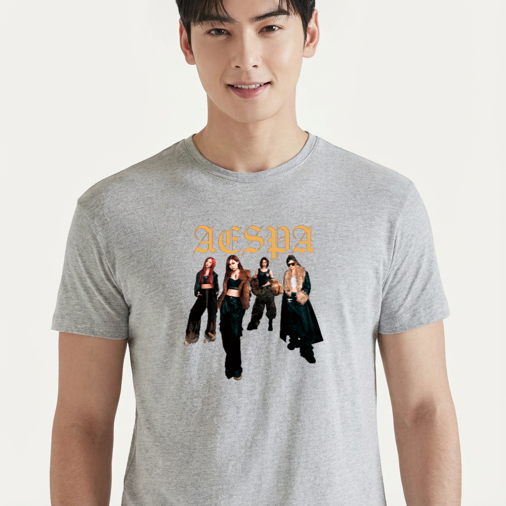 Camiseta camiseta-basica-aespa-dirty-work-concept - Cinza