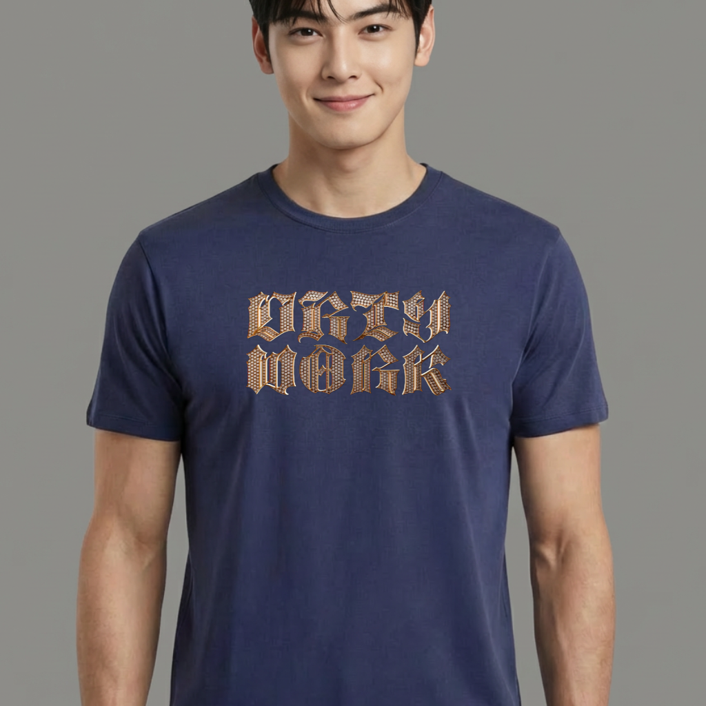 Camiseta camiseta-basica-aespa-dirty-work-logo - Azul