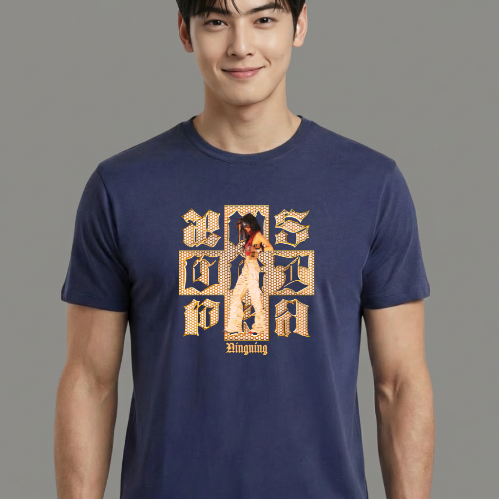 Camiseta Aespa Dirty Work Ningning azul