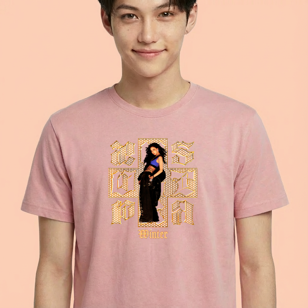 Camiseta camiseta-basica-aespa-dirty-work-winter - Rosa