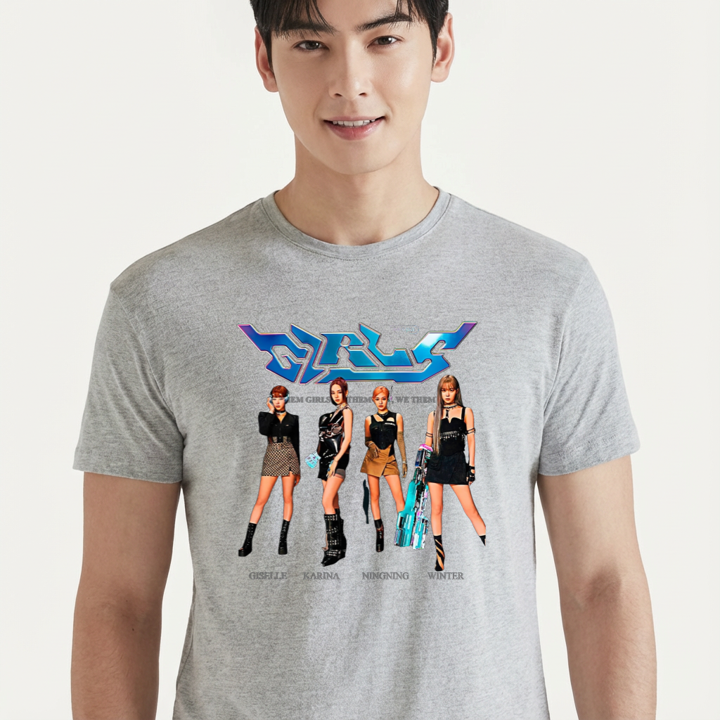 Camiseta camiseta-basica-aespa-girls - Cinza