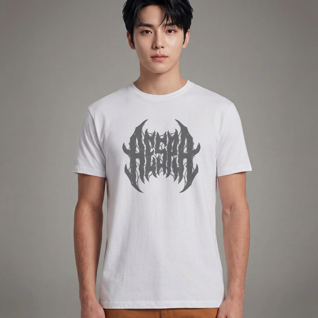 Camiseta Básica Aespa Heavy Metal - Branca