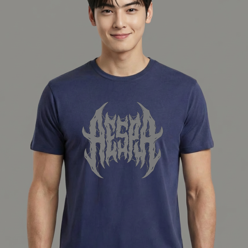Camiseta camiseta-basica-aespa-heavy-metal - Azul