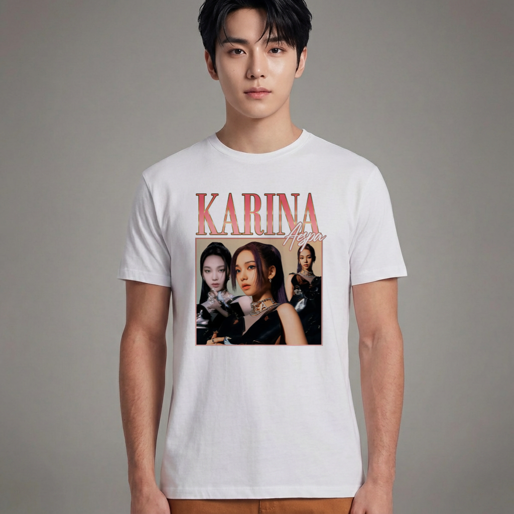 Camiseta Aespa Karina Graphic branca