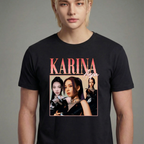 Camiseta Aespa Karina Graphic preta