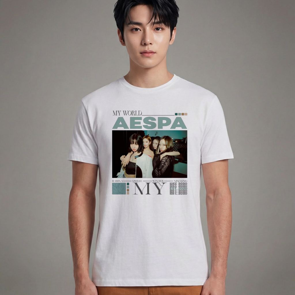 Camiseta Aespa Kpop branca