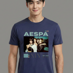Camiseta Aespa Kpop azul