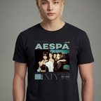 Camiseta Aespa Kpop preta