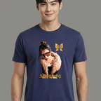 Camiseta Aespa Ningning Butterfly azul