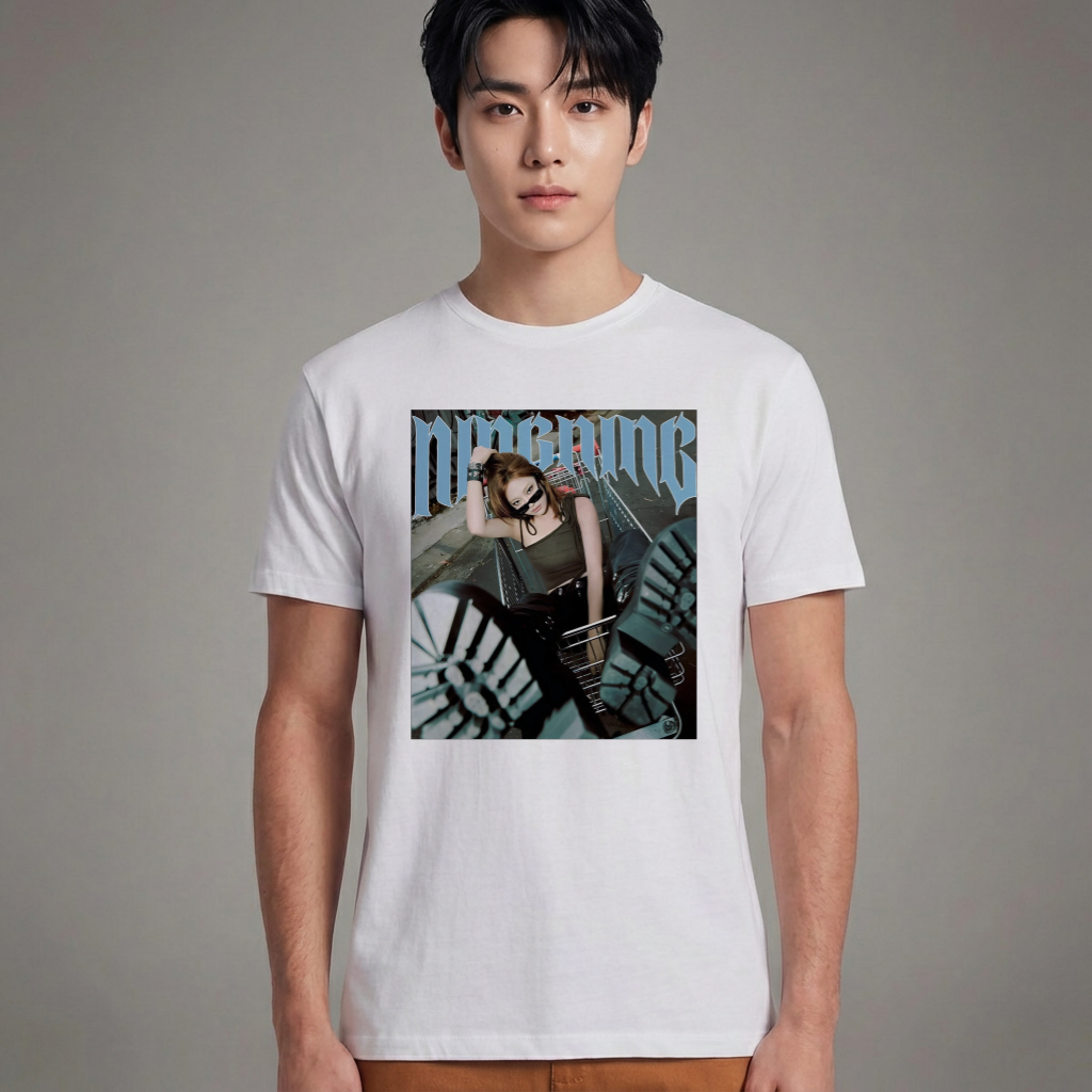 Camiseta Básica Aespa Ningning - Branca