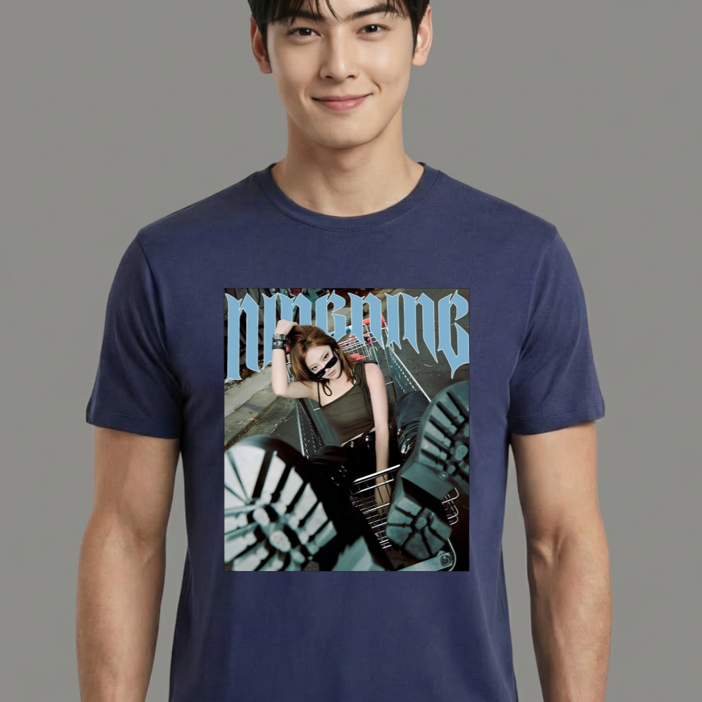 Camiseta camiseta-basica-aespa-ningning - Azul