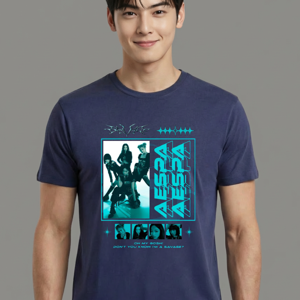 Camiseta camiseta-basica-aespa-savage - Azul