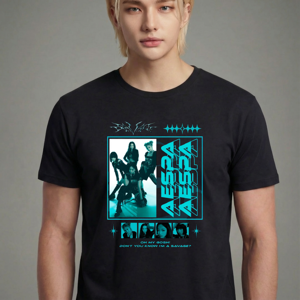 Camiseta camiseta-basica-aespa-savage - Preta